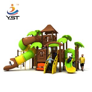 China Rubber Coated LLDPE Combined Kids Playground Slide factory