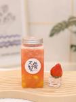 Modern Square Round Bubble Tea Jugs with Handle Clear Leak proof Design 0.5kg