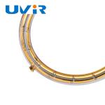 1600W Ring Infrared Lamps , Gold Reflector ROHS Infrared Heating Tubes