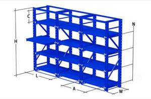 China Mould Store Guide Rail Drawer Racking ASRS Warehouse System MHS factory