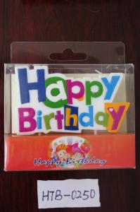 China Happy Birthday Letter Fancy Cake Candles , Beautiful Birthday Candles Multi Colored factory