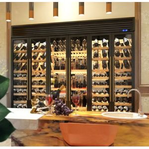 Modern Luxury Stainless Steel Wine Cabinet Constant Temperature Humidity 15