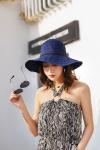 AK17594 fashion polyester braid foldable summer straw hats for womens in stock ,
