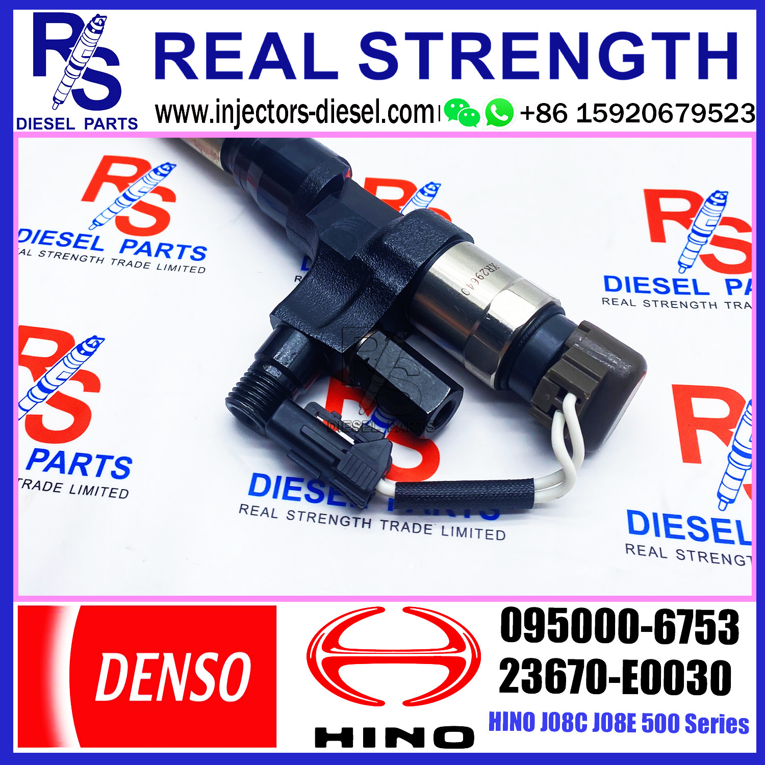 Common Rail Injector 295050-1170 095000-6750 095000-6753 for HINO J08E 23670-E0030 23670-E0031