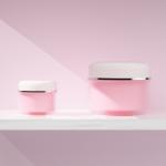 Luxury Facial Empty Round Skin Care Cream Plastic Cosmetic Jar with screw lid