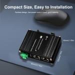 802.3 Bt PoE Splitter Din Rail Industrial 10 100 1000Mbps Gigabit 12V DC 36W