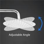 Sliver Rotatable Overhead Rainfall Shower Head Rotatable High Temperature
