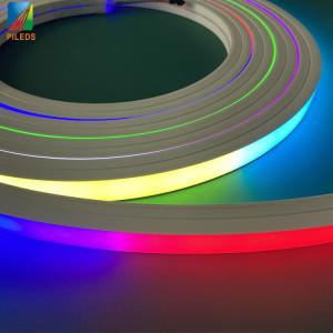 China Custom 12v 24v LED Neon Strip Light , Silicone Flexible Rope Light Ws2811 factory