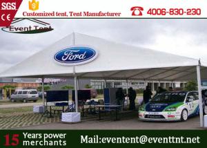 China Custom 30 X 50 Frame Tent White , Water Resistant Tent For Auto Show Exhibition factory