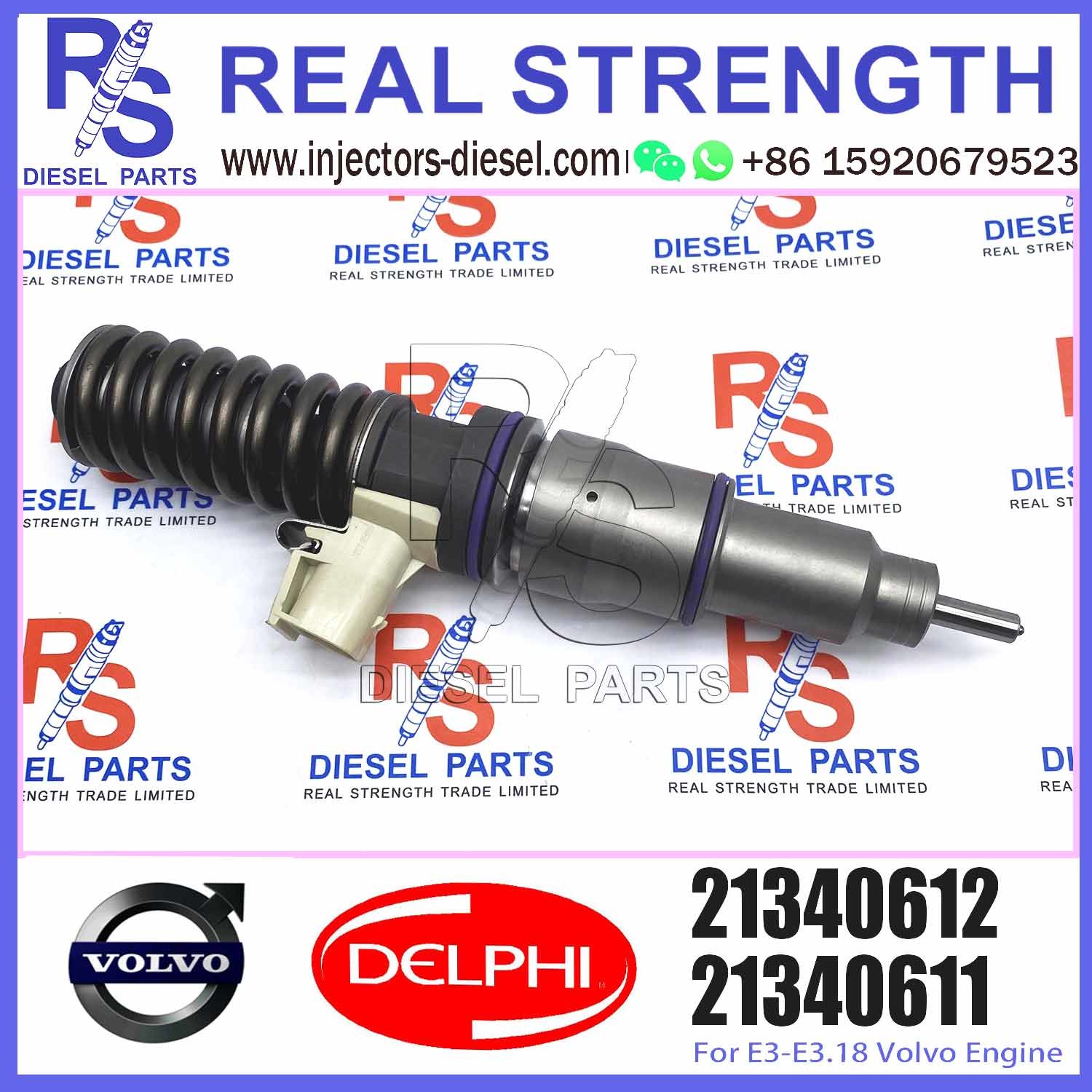 4 Pin Excavator D13 Diesel Inyector Common Rail Injector 21340612 Bebe4d24002 Injector For Renault Trucks V-O-L-V Fh12