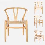 Nordic Design Wooden Solid Wood Hemp Rope Rattan Dining Chair