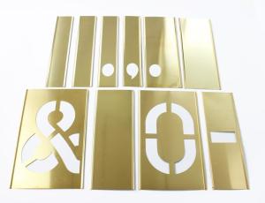 China Character Height 6In Adjustable Brass Number Stencils 0.007In Thickness factory