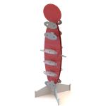 2 Sides 6 Shelves Water Taps Flooring Display Stand