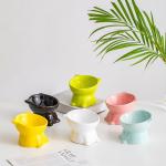 Pet Neck Guard Ceramic Elevated Cat Bowl Foot Diagonal Dog Bowl To Prevent