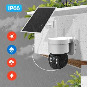 China Outdoor PIR Low Consumption Wifi Solar Panel Battery Power Cctv Camera 3MP UBOX Battery Network Solar Camera factory