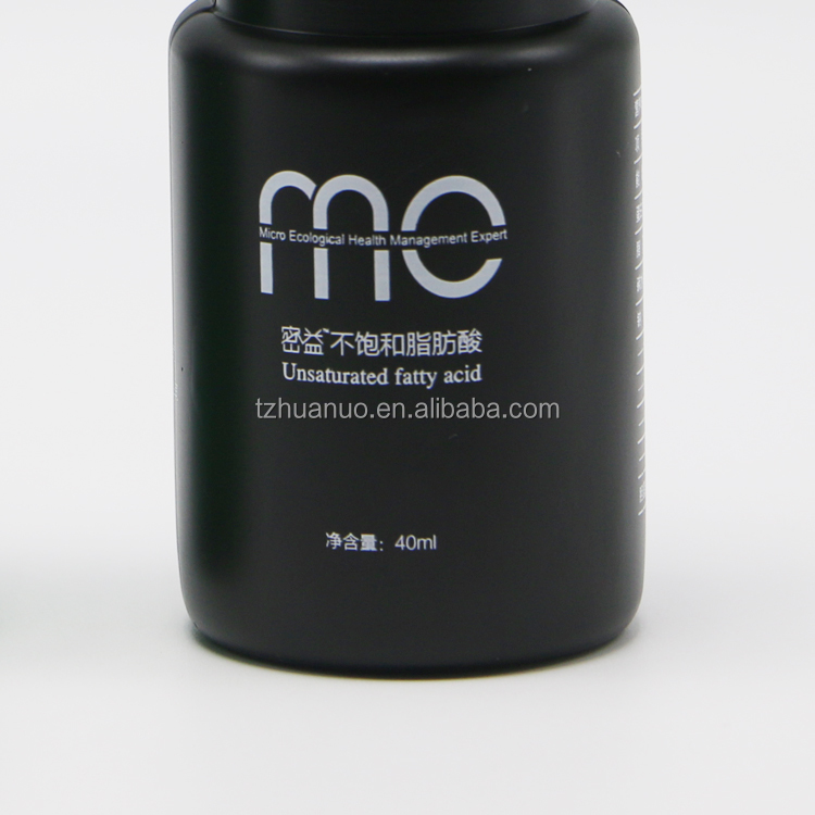 Round Shape 70ml PET Plastic Bottle with Screw Cap and Custom Label Printing Service