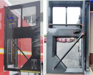 China Fire Trucks Crew Cabin Door Manual Sliding Type Fire Truck Parts factory
