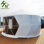 Galvanized Steel Frame Geodesic Yurt Mongolian Tent Resort Dome House