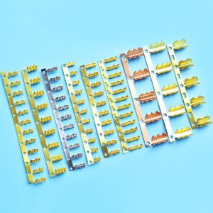 China Non-insulated Double Splice Brass Wire Terminal with Shark Tooth U Shape Clamp for Secure Crimping factory