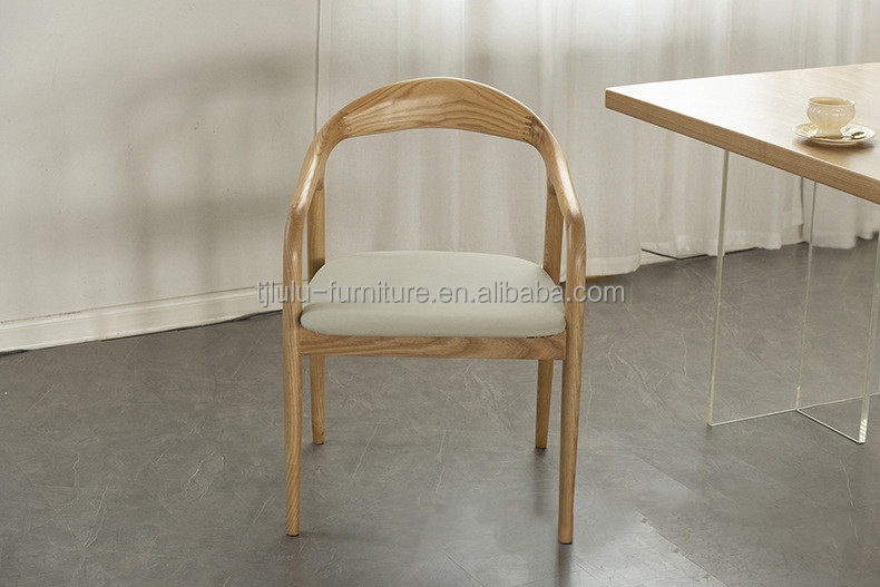 Add a Touch of Elegance to Your Dining Room with Design Modern Nordic Style White Oak Wood Back Dining Chair