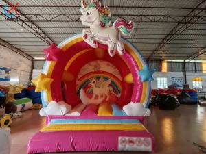 China Commercial Inflatable Unicorne Jump Bouncy Castle Inflatable Bouncer For Kids on sale