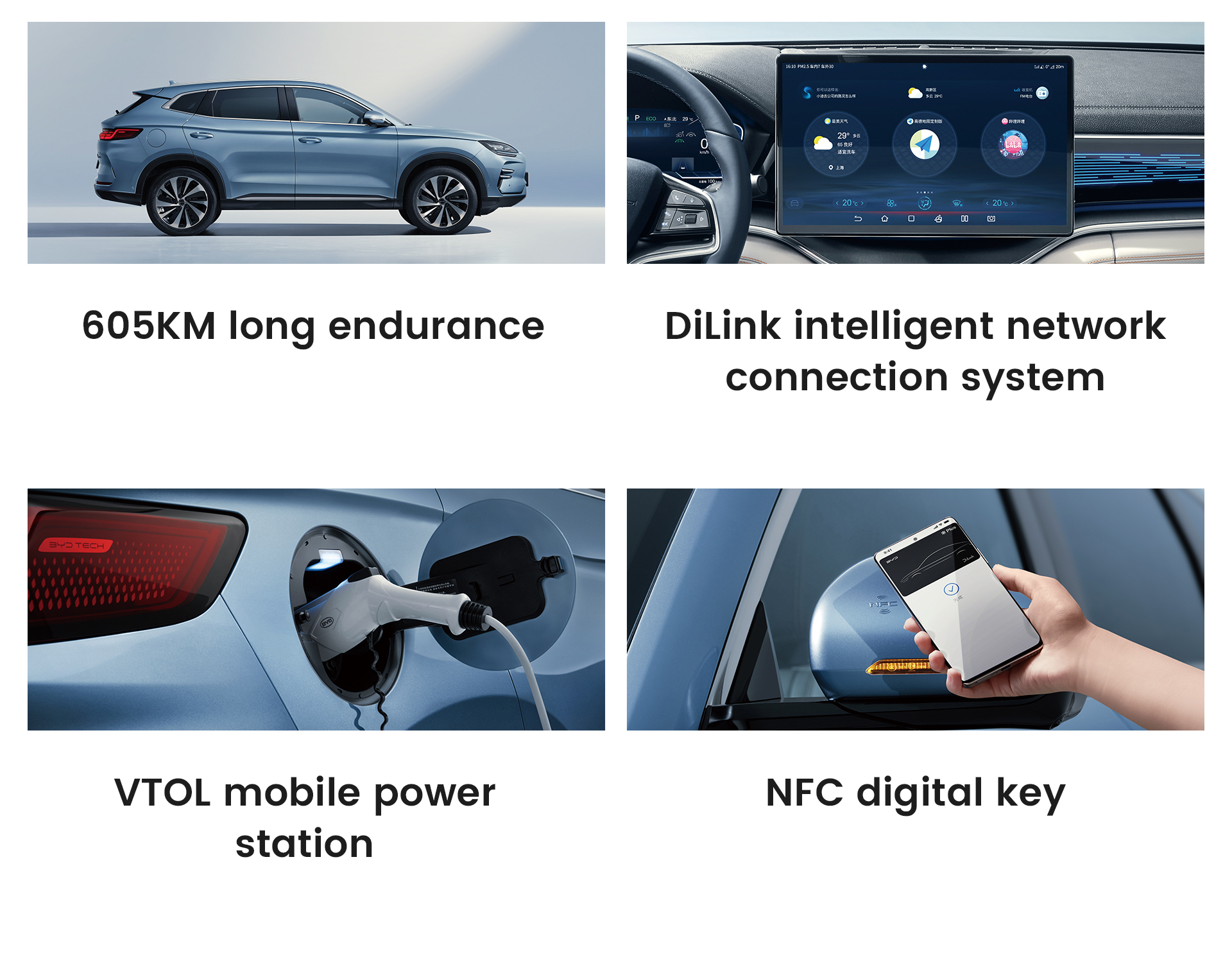 2024 Electric BYD EV Car Song Plus Electric Hybrid SUV Customized