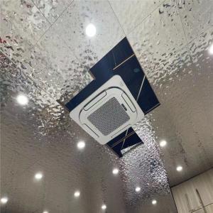 China 600x600mm Water Ripple Stainless Steel Ceiling Panel Sharp Edge factory
