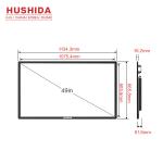 Outdoor Digital Advertising Screens 49 Inch Hushida Bright Color With Simple