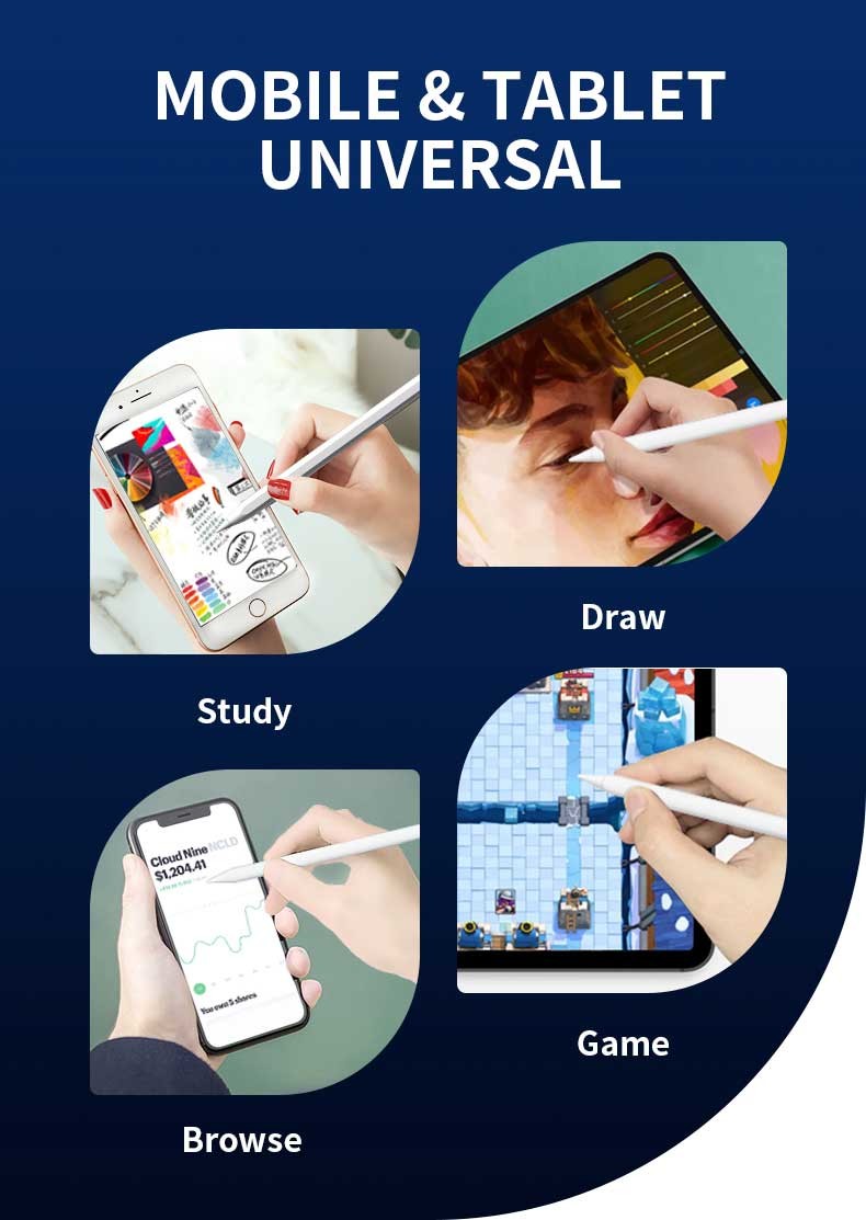 No delay Tablet Stylus Pencil Smoothly Working For Ipad And Other Tablets