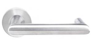 China Stainless Steel Fire Door Lever Handle EN1906 and EN1634 Satin Finish factory