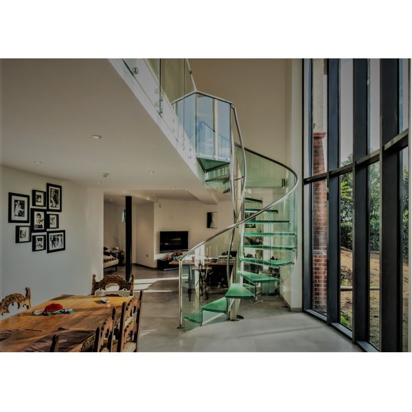 China Villa Residential Circle Custom Spiral Staircase Decorative For Small Spaces factory