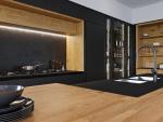 Custom Luxury Wood Grain MDF Moisture-Resistant Frameless Kitchen Cabinets Dubai