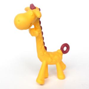 China OEM ODM Rubber Teething Toy Customized Logo Giraffe Teether factory