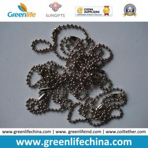 China Shiny 2mm Silver Plated Metal Ball Chain Bead Round Shape factory