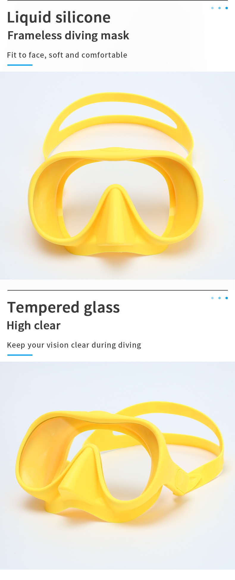 Frameless Snorkeling Goggles Single Lens Silicone Scuba Adult Diving Mask for Spearfishing