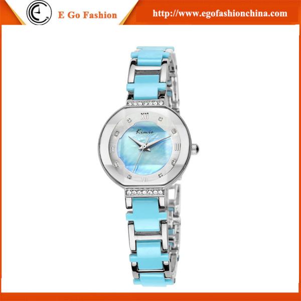 KM13 Top Brand KIMIO China Watch Full Rhinstone Watch for Woman Pink Blue