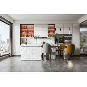 China Customizable Modern Kitchen Cabinets for Villas Moisture-Resistant factory