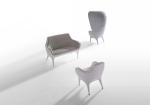 Office Reception Fiberglass Lounge Chair PU Leather Poltronas Barcelona Style