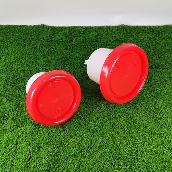 Anti Drip Red Poultry Drinker / Drinking Troughs Easy Installation Cylindrical