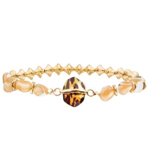 China Handmade Gravel Beads Bracelets With Gyro Shaped Copper Fittings Faceted Crystal factory