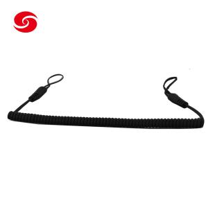 China Kevlar Military Tactical Gun Rope Retractable Spiral Coiled Lanyard factory