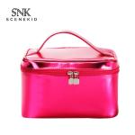 Waterproof Blue Cylinder Bucket Wash PU Leather Bag