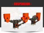 3 Axle Heavy Duty Trailer Suspension 90mm Tridem ODM
