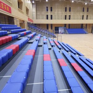 China Color Customized Front Mounted Retractable Bleacher Seating with 2 Years Warranty for Stadiums and Arenas factory