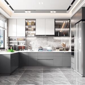 China Home White Woodern Kitchen Furniture High Quality Kitchen Cabinets For Hotel factory