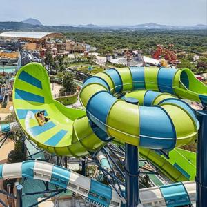 China Aqua Park Equipment Water Sports Playground Swimming Pool Large Slides factory