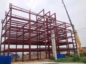 China Fiberglass Wool Prefabricated Steel Frame Buildings For Bungalow factory