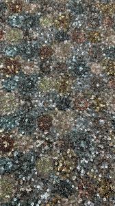 China Colorful 100% Polyester Style Sequin Embroidered Fabric For Fashion Show Dress factory