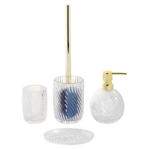 China Iridescence Glass Bathroom Accessories Set Swirl For home hotel usage factory