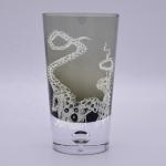 Grey Color Air Bubble Bottom Unique Cocktail Glasses . Bohemian Drinking Glasses